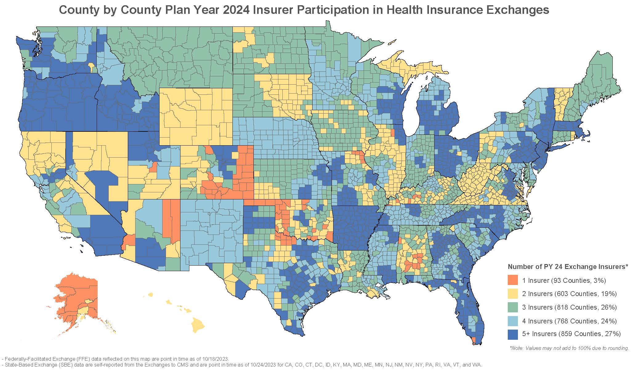 County by County Plan Year 2024 Insurer Participation in Health Insurance Exchanges
