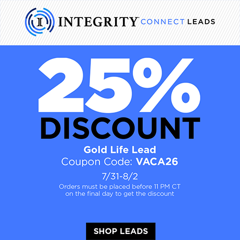 IntegrityCONNECT Gold Life Leads Promo!